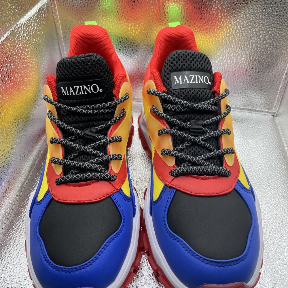 New Mazino Molten Casual Chunky Sneakers Kids Youth Size 5.5Y  Red Blue Yellow